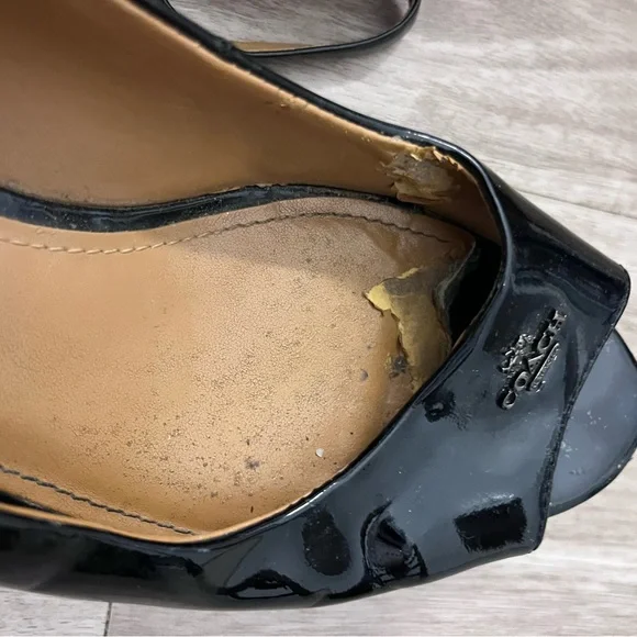 Coach Black Patent Leather Wedges - Picture 12 of 12